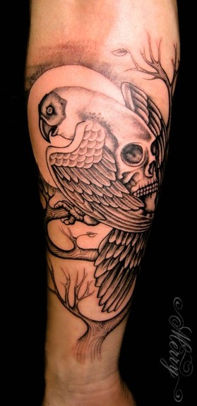 tattoos/ - Bird/Skull Tattoo - 52070
